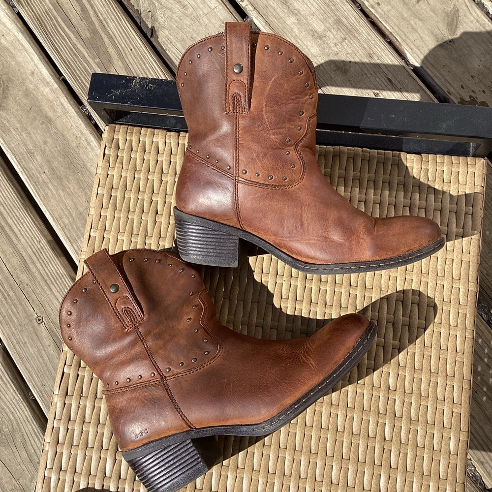 B.O.C Born of Concept Distressed Leather Sybil Western Cowboy Boot -9.5 - Picture 2 of 8